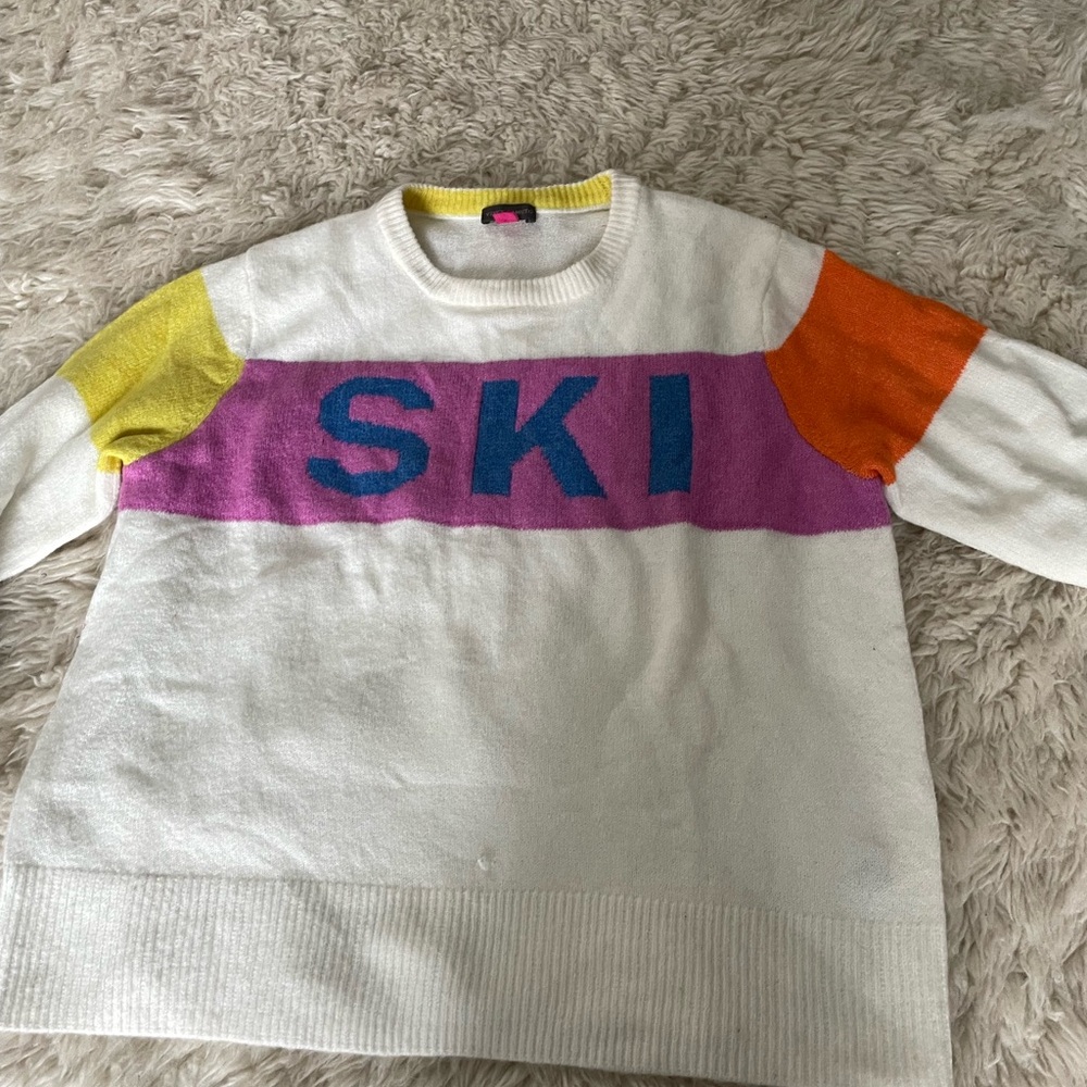 Colorful 'SKI' Sweater